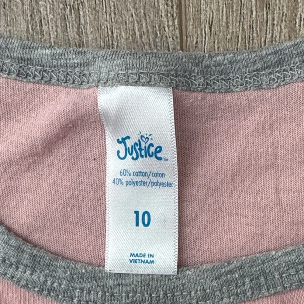 Justice Girl Bundle Pink and Navy Short Sleeve Tees Size 10